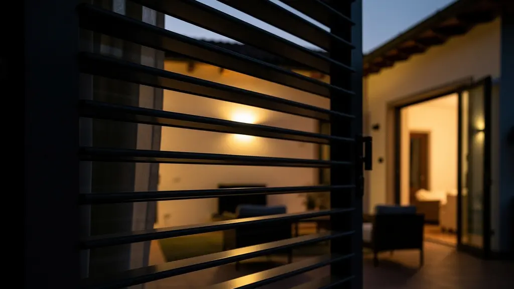 Sequenza automatica di luci e tapparelle che si attivano in risposta a intrusione
