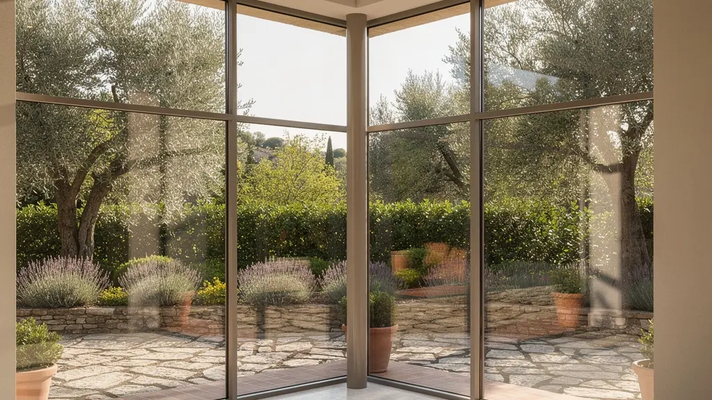 Sensore a doppia tecnologia installato in veranda vetrata