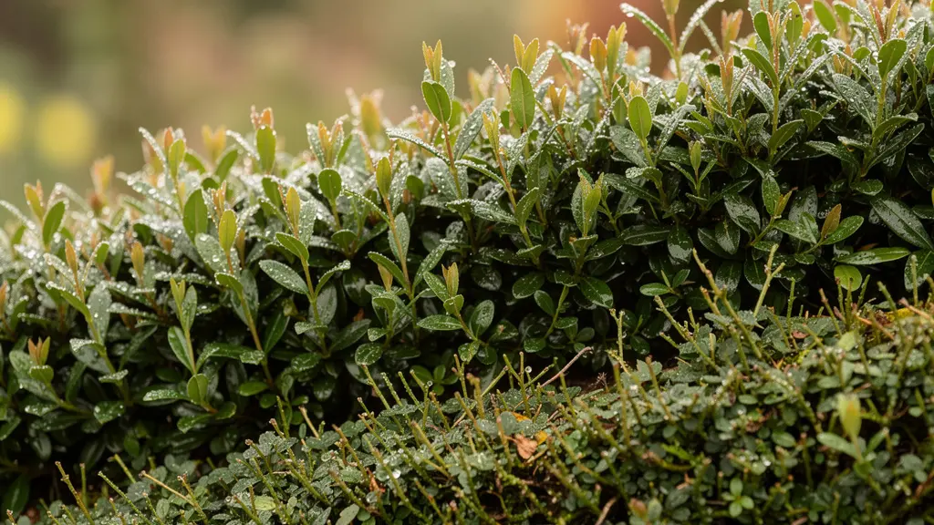 Siepe a più livelli che protegge le piante dal vento in giardino