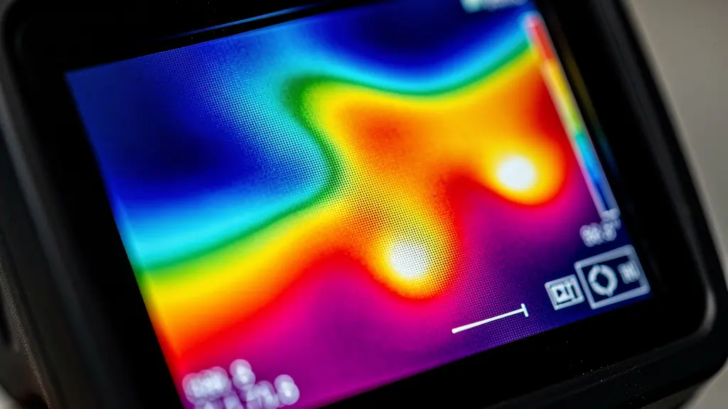 Immagine termografica che mostra le dispersioni di calore in una casa